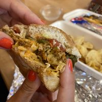 Fish sandwich  at Deep Sea Vegan in Nashville