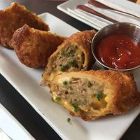 Cheesesteak egg rolls at Monster Vegan in Philadelphia