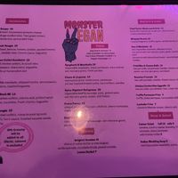 Monster menu  at Monster Vegan in Philadelphia