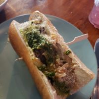 Impossible meatball hoagie at Monster Vegan in Philadelphia