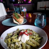 Pesto with ricotta at Monster Vegan in Philadelphia