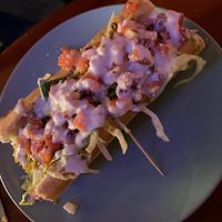 Gyro hoagie on special. This gives me cart food vibes in a good way at Monster Vegan in Philadelphia