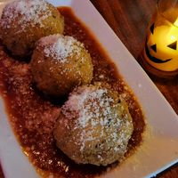 Mac and cheese balls at Monster Vegan in Philadelphia