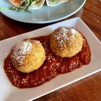 Fried mac and cheese balls  at Monster Vegan in Philadelphia