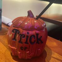 Trick or tiki boozy drink   at Monster Vegan in Philadelphia