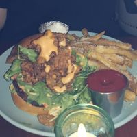 Some kind of burger at Monster Vegan in Philadelphia