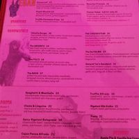 Menu at Monster Vegan in Philadelphia