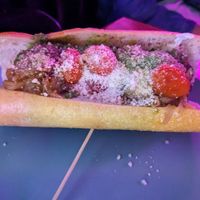 Meatball sandwich at Monster Vegan in Philadelphia