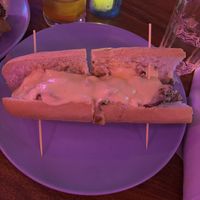 The CHEESESTEAK with vegan ribeye  at Monster Vegan in Philadelphia