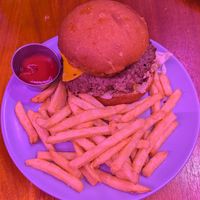 Double Smash Burger at Monster Vegan in Philadelphia