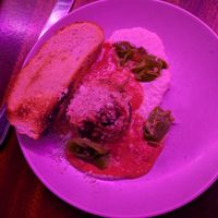 Impossible meatball at Monster Vegan in Philadelphia