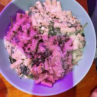 Pasta dish with gluten free pastaa  at Monster Vegan in Philadelphia