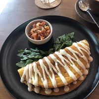 Chickpea omelette anyone?? at Carrots The Vegan Kitchen in Bangkok