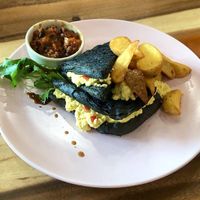 Egg mayo sandwiches at Carrots The Vegan Kitchen in Bangkok