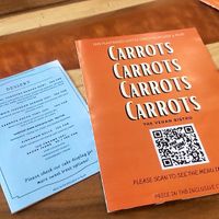 Menu at Carrots The Vegan Kitchen in Bangkok
