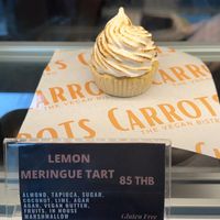 Lemon meringue tart  at Carrots The Vegan Kitchen in Bangkok