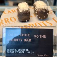 Dark choc bounty bar  at Carrots The Vegan Kitchen in Bangkok