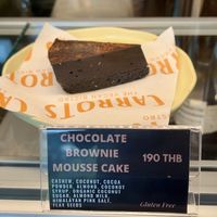 Chocolate brownie mousse cake  at Carrots The Vegan Kitchen in Bangkok