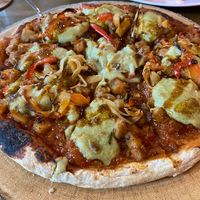 Masala pizza  at Carrots The Vegan Kitchen in Bangkok