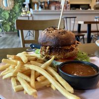 Carrots burger  at Carrots The Vegan Kitchen in Bangkok