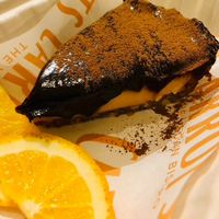 Chocolate & orange cheesecake (so good!) at Carrots The Vegan Kitchen in Bangkok
