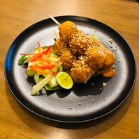 Jackfruit satays (tasty!) at Carrots The Vegan Kitchen in Bangkok