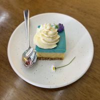 Blue mango passion cheese cake  at Carrots The Vegan Kitchen in Bangkok