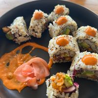 Sushi rolls  at Carrots The Vegan Kitchen in Bangkok
