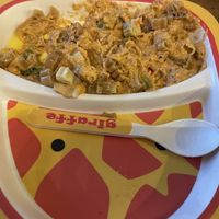 Pink kids pasta  at Carrots The Vegan Kitchen in Bangkok