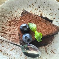 Chocolate brownie at Carrots The Vegan Kitchen in Bangkok