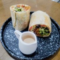 Falafel wrap at Carrots The Vegan Kitchen in Bangkok