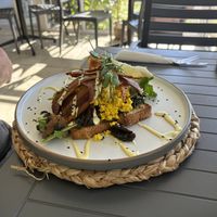 The Forager with delicious and local vegan bacon   at The Break Room in Hilton