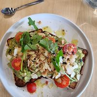 Avo toast with "feta"! at Guyala Cafe in Cairns