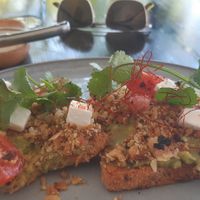Arvo on GF toast gets a twist with coconut at Guyala Cafe in Cairns