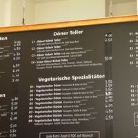 Vegetarian menu at La Fiesta Imbiss in Leipzig