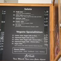Vegan menu at La Fiesta Imbiss in Leipzig