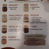 Menu at Nuturella in Koh Phangan