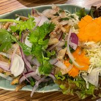 Fried tofu and bamboo  at Shimiran Thai Food Cafe in Tokyo