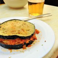 Eggplant pie, sin queso. at La Cueva  De Plocia in Cadiz