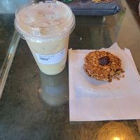 Hippee Latte with Oatmilk and Oatmeal Cookie Sandwich at Lucky Tree in Raleigh