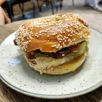 Good morning Vietnam bagel at Garden Eats in Dwellingup