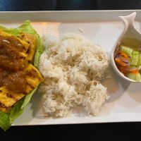 Vegan satay - the rice is additional.   at Thai Paradise in Las Vegas