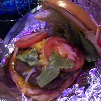 Wakanda vegan burger? Or sloppy vegan burger? at Bakaris Plant-Based Pizza in Atlanta