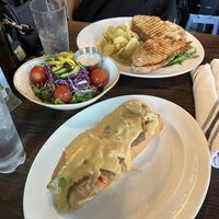 philly cheesesteak + pizza panini #Veganuary at El Avocado in La Jolla