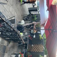 The front patio at Seitan's Corner in Bristol