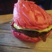 Beelzebub burger at Seitan's Corner in Bristol