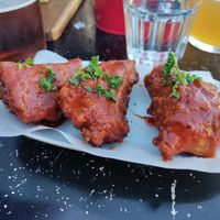 Very hot chikin at Seitan's Corner in Bristol