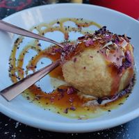 Fried ice cream. Don't think it was actually fried at Seitan's Corner in Bristol