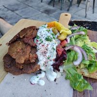Yummy kebab at Seitan's Corner in Bristol