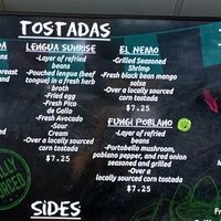 Vegan tostada option at Comālli Taqueria in Reading